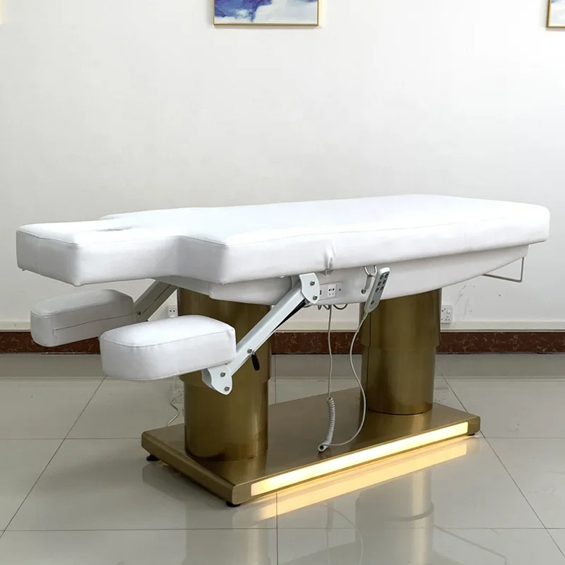 beauty spa gold facial tattoo bed massage couch table treatment chair beds thermal electric adjustable massage tables