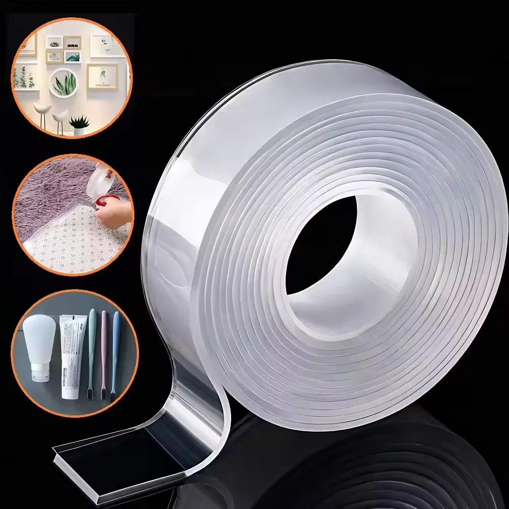 Factory Price Tranperent Double Sided Tape Double Sided Tape Heavy Duty, Extra Large Nano Double Sided Adhesive Tape