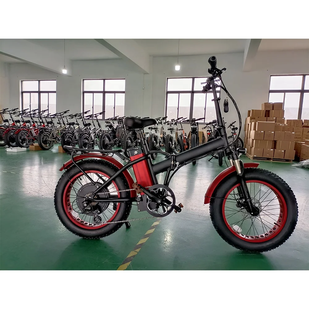 Хит продаж электровелосипед 20 дюймов x 4.0 1000 Вт складной с аккумулятором 48 В 15 А · ч