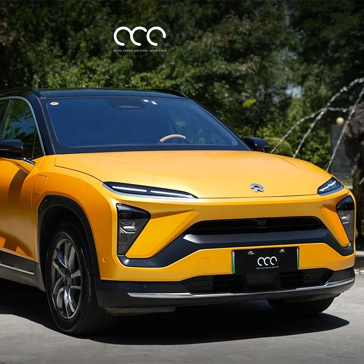Новое поступление, многослойная виниловая пленка MC Wrap PET, Агатовая, желтая, для автомобиля, без пузырьков воздуха, наклейка на кузов автомобиля