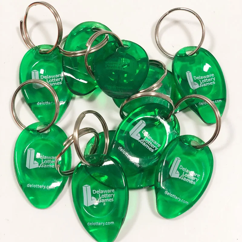 PTLS-003 customized logo plastic lottery ticket scraper with keychain