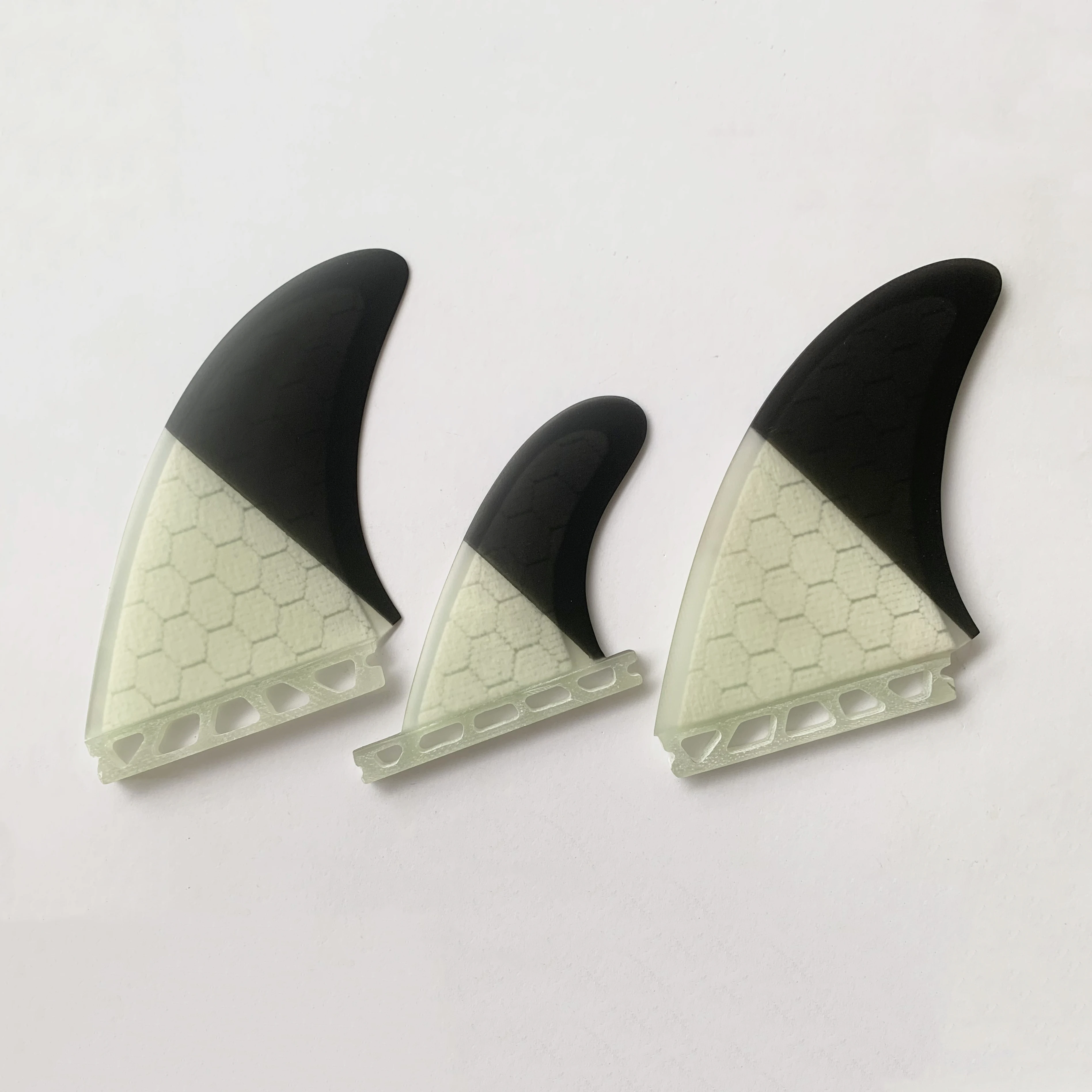 RISECE Big Honeycomb Surfboard Fins Single Tab Fiberglass Fin Single Tab AMT 2+1 Thruster Tri Fin