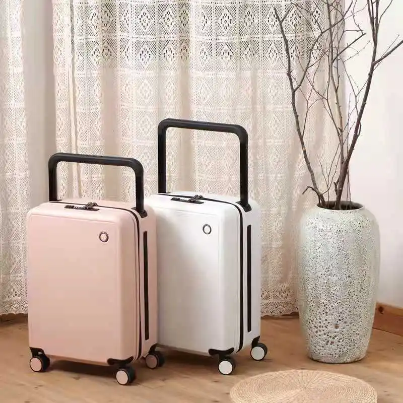 New design maletas de viaje set luggage candy colors girls 20 24 inch width trolley handle abs pc trolley suitcase bags