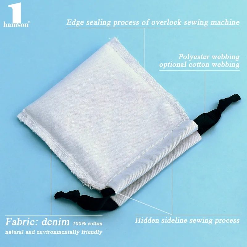 2023 Hot-Selling Cotton Jewelry Packaging Pouch Small Gift Bag with Custom Logo