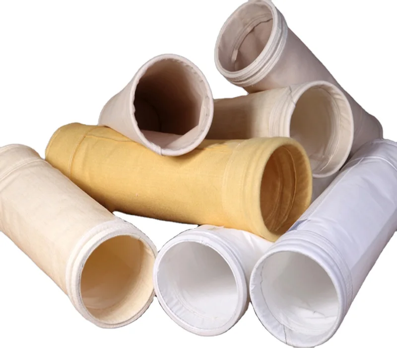 various materials non woven polyester dust removal media cheap flour aramid no mex pps ptfe acrylic filter bag of dust collector