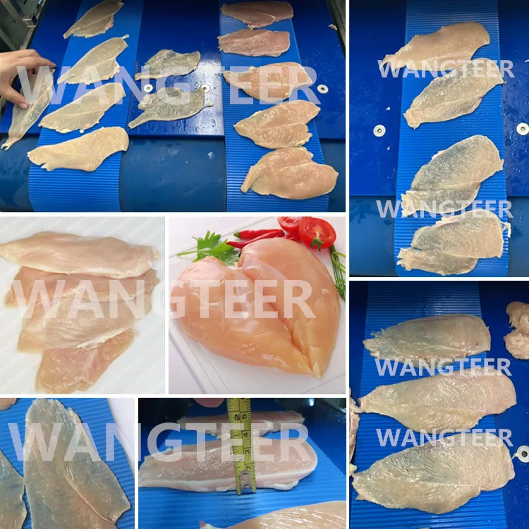 Горизонтальная машина для резки куриной грудки мяса лосося рыбы