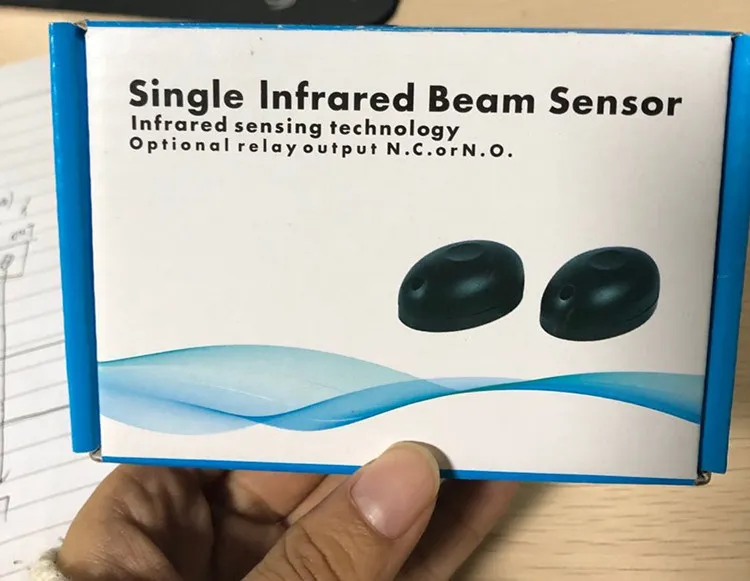 Garage door opener Safety Beam Infrared Sensor, Wired Photocell for Garage Doors Motor 4 wires connection