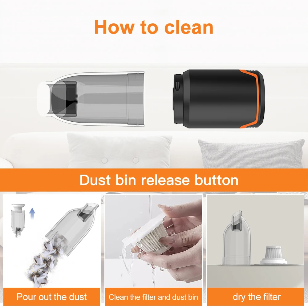 Car Vacuum Cleaner mini portable Home Use High Power Auto vacuum cleaner cordless Handheld Vacuum Cleaner for car