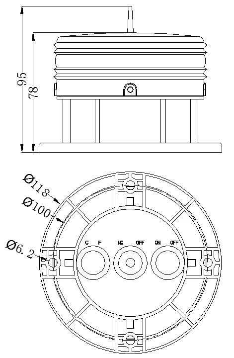Solar power integrated harbor marine navigation light 1 nautical mile up to 3 NMs