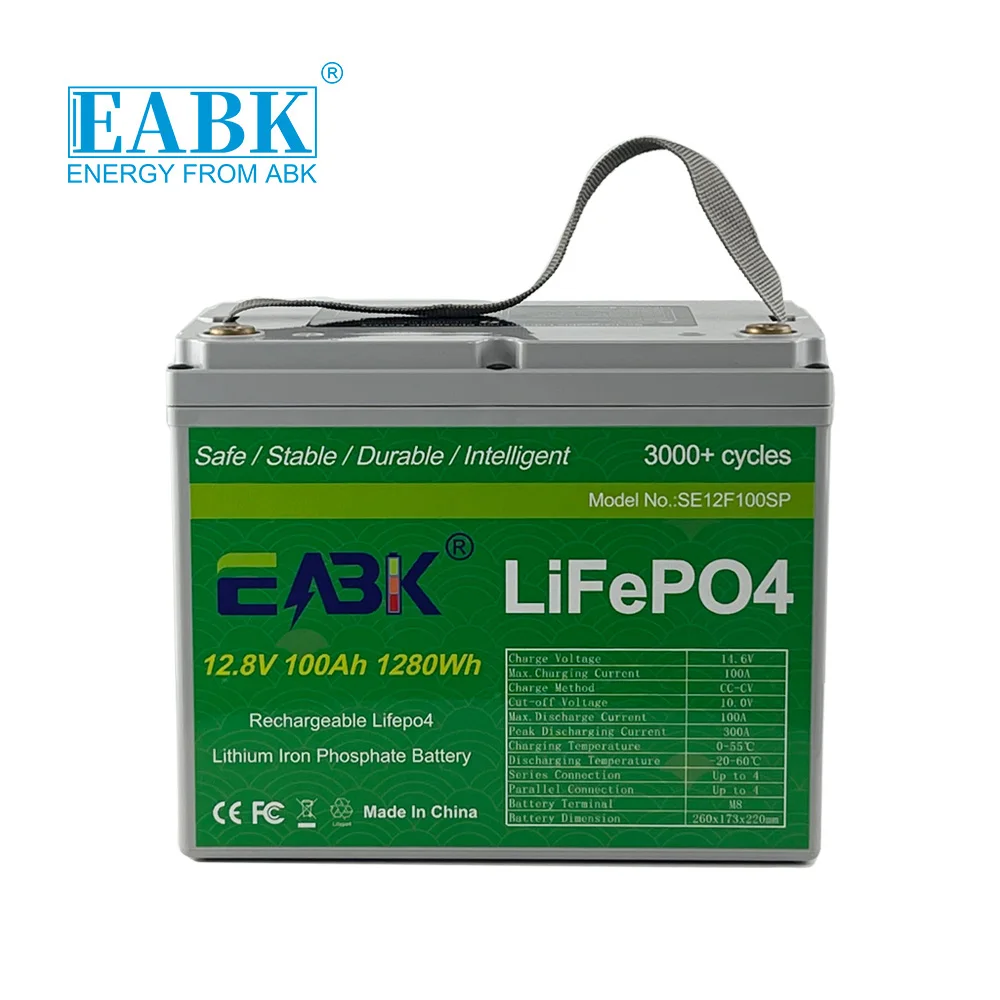 Built in Smart BMS Low temperature Li Batteries 12v 100Ah Lifepo4 Battery Support Phone Link For Rv Electric Golf Cart Marine