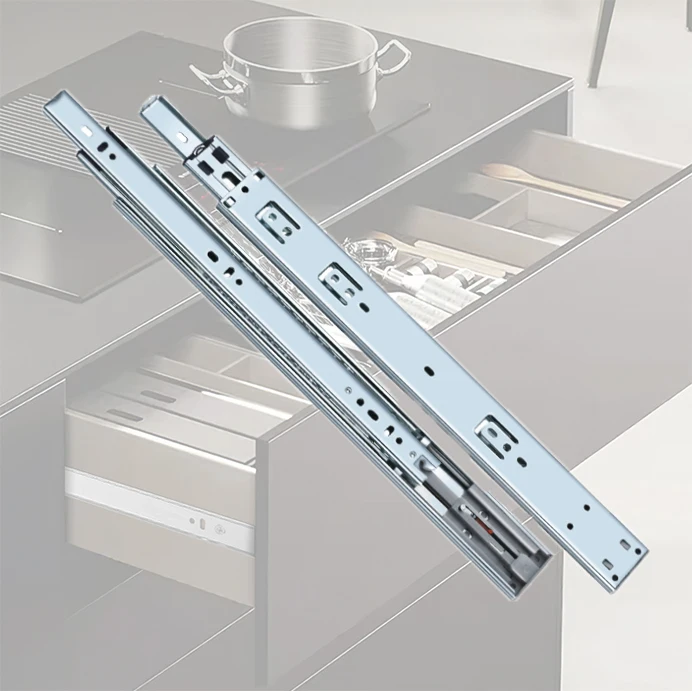 Ronghui Soft Close Drawer Slide 22 Inch With Back Bracket Telescopic Slide Stainless Steel Heavy-Duty Storage Drawers(Old)