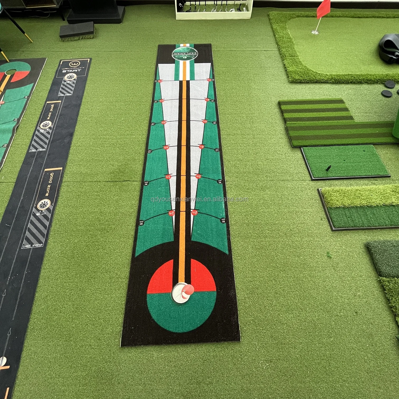Portable Indoor Mini Golf Swing Pat Training Putting Practice Mat