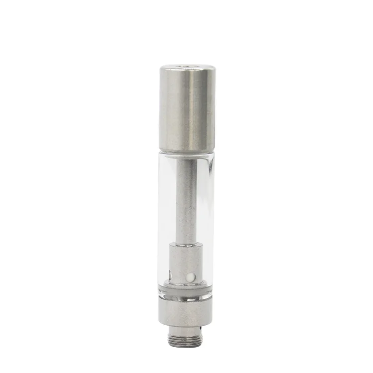 Wholesale Ceramic Coil 510 Thread Battery Stainless Steel Round Vape Tank Cbd Cartridge