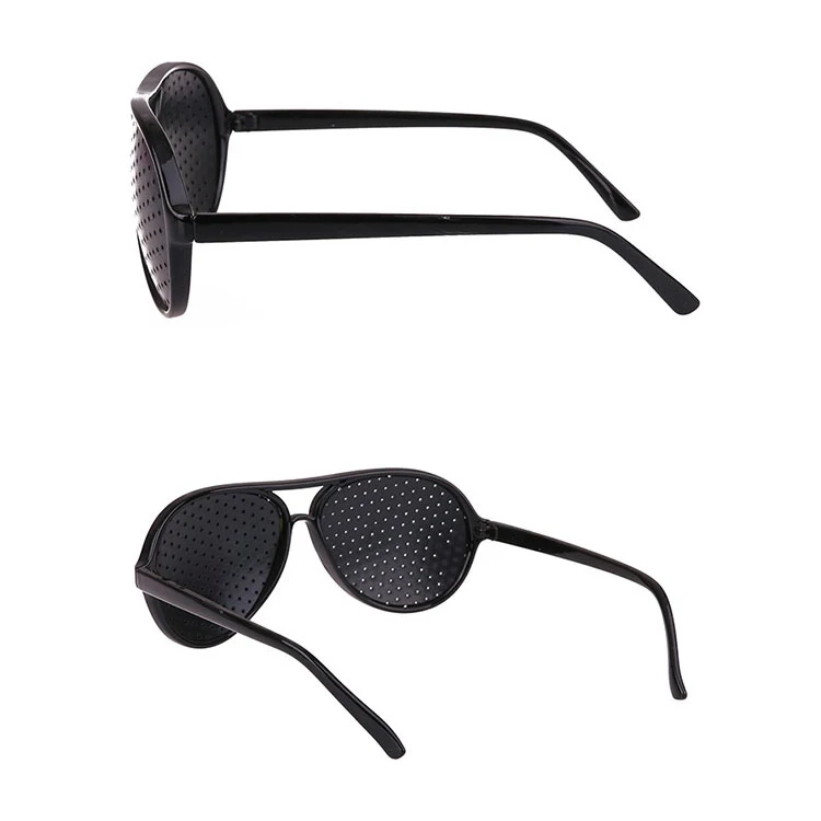 Black   custom Dioptric  grid sunglasses pinhole glasses promotional  sunglasses
