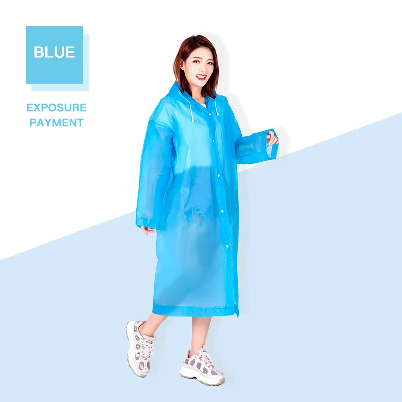 EVA protective rain coat waterproof recycling rain poncho raincoat