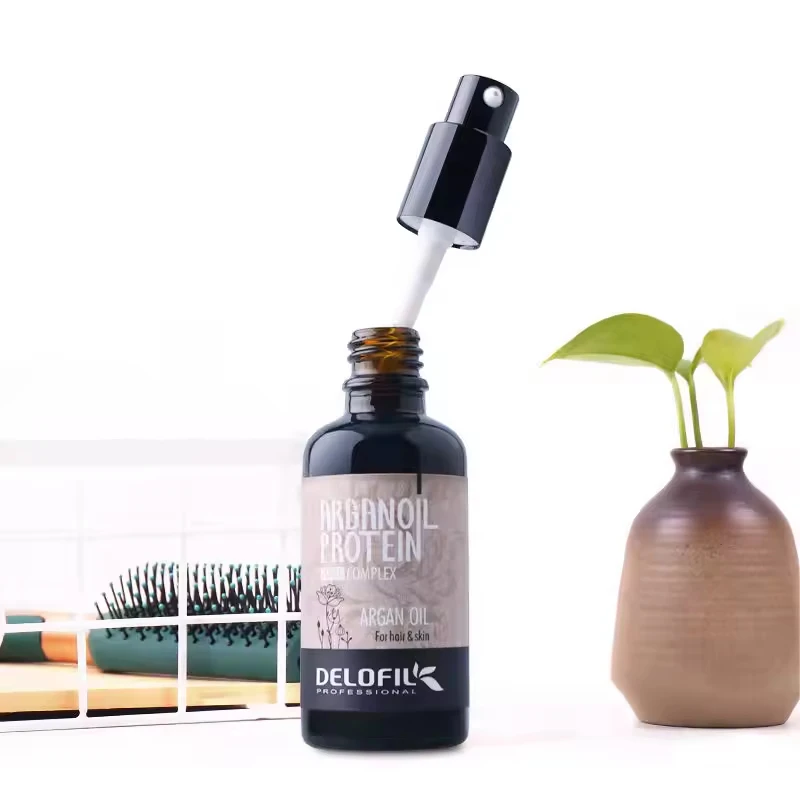 Wholesale manufacturer Delofil Organic Argan Oil Hair Serum Essential Hair Oil Treatment Nourish Repair Hair argan Oil oem/odm