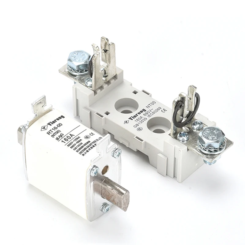 Yinrong Square Pipe Knife-Shape Contact NT00 Series Fuse Link RT16-00(NT00)  with CE,TUV,UL Certification