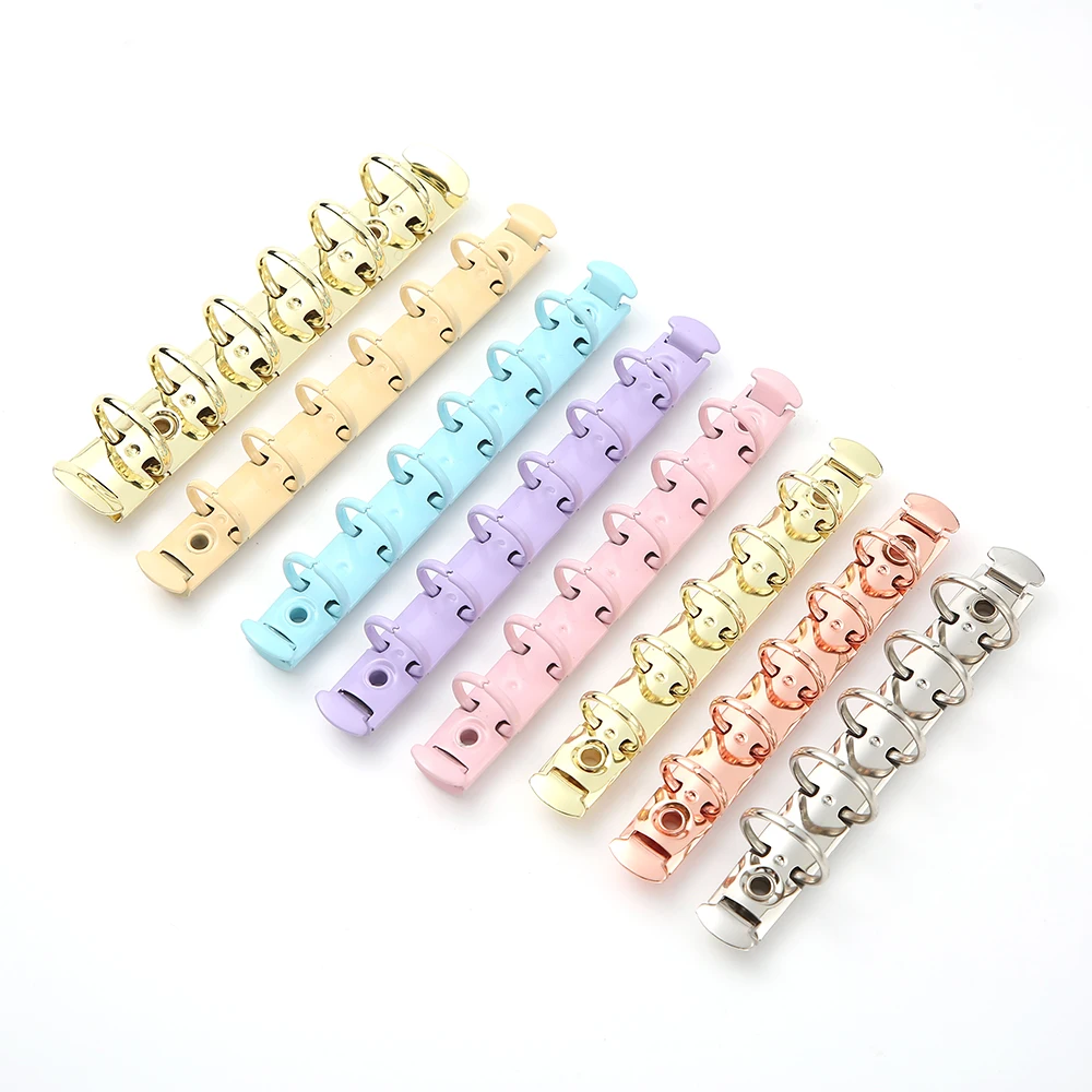 Factory Direct Sale High quality  colorful  A5 A6  A7 A8  20mm  3  ,6 Ring Binder clip  accessories for notebook folders