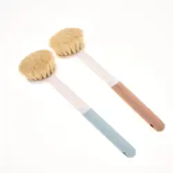 Cleaning Sink Kitchen Plastic Dish Mop Natural Dishwashing Round Brush