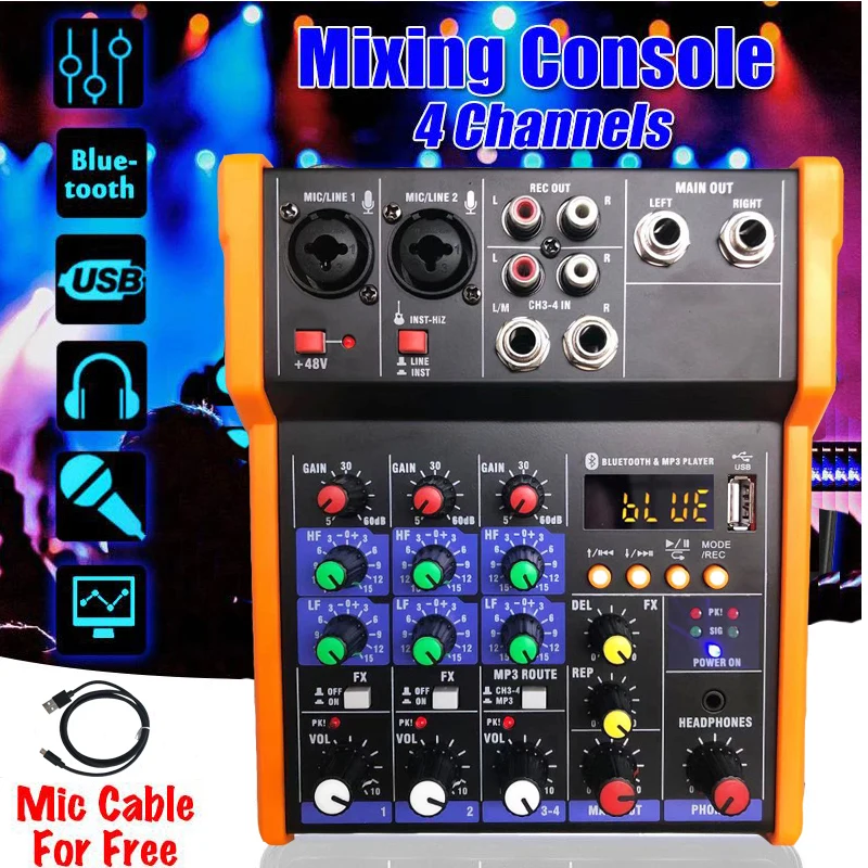Cheap mp3/cd mixer player with fly case mp3 speaker kit recording mini mixers