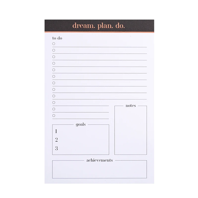 2022 Planner Eco Friendly to Do List Notepad Stationary Sticky Notes A5 Notepad Custom Logo Printed Notebook