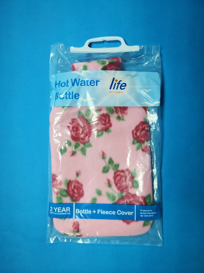 2000ml hot water bag cover hot water bottle printed fleece cover