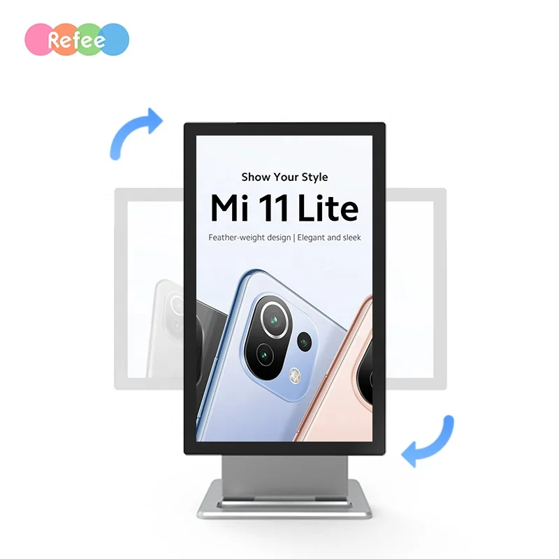 13.3 inch Small Table Top Android System Hd Video Ultra Thin Lcd Advertising Display Screen