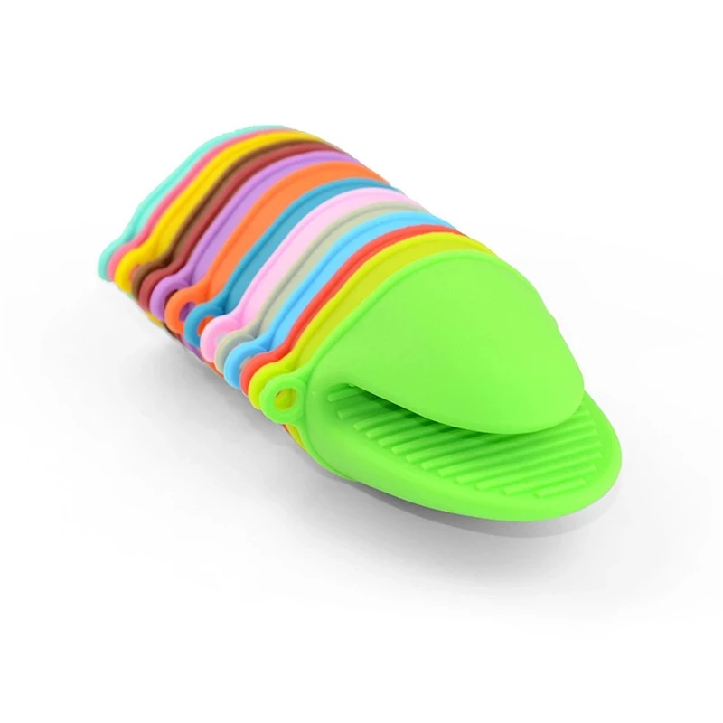  Hot Selling Colorful Safety Oven Mitts Silicone Pot Holder Kitchen Finger