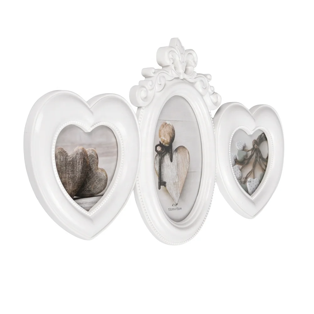 Creative Spliced Polygon  Minimalist Family White Memorial Photo Frame