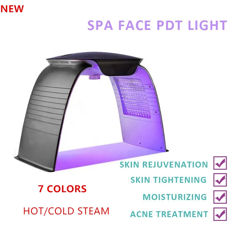 Новый портативный аппарат для паровой бани лица 7 видов цветов устройство фотодинамической терапии терапия красным СИД светом для удаления угрей лечение машина красоты для удаления волос и морщин, с холодного и горячего распыления
