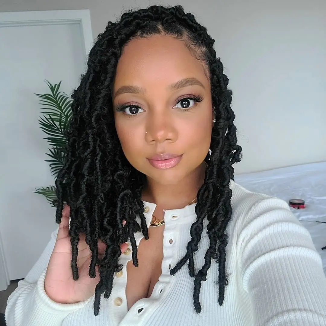 2021 Factory wholesale 12inch Butterfly Locs Faux Locs Crochet Braid Hair Extensions wigs frontal wig human hair