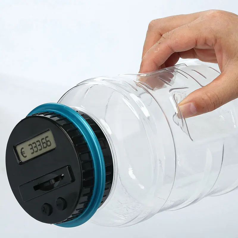 Creative Dropship Large Capacity 1.8L Euro Electric Kids Children Gift Digital ;CD Coin Counter Piggy Bank Money Saving Box