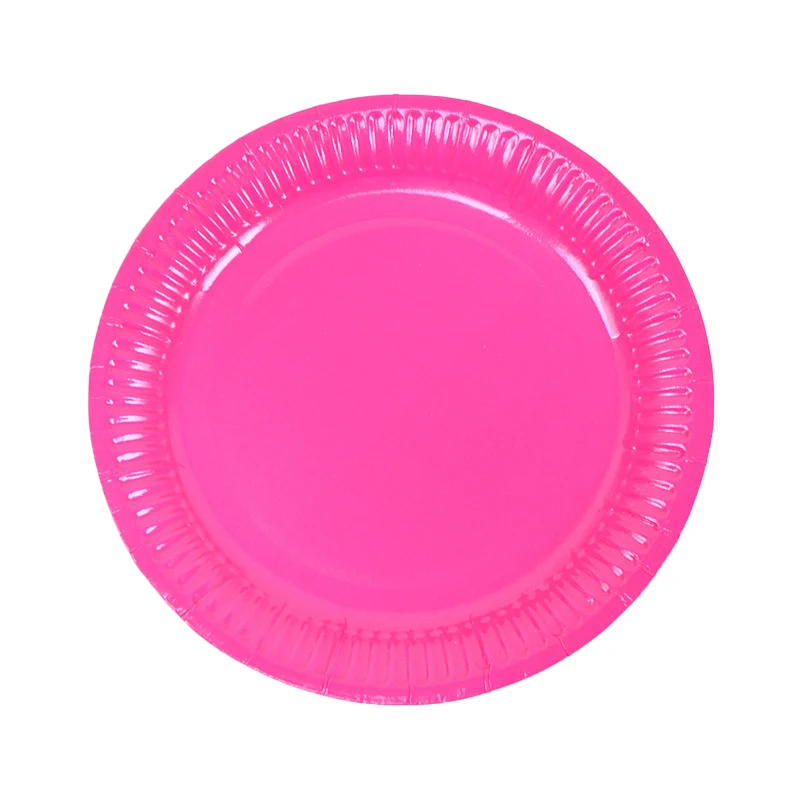 New Product 2024 Hot Sale 7inch Watermelon Paper Plate Gold Printing Paper Food Tray OEM Party Supplies Whiteboard Paper 10 Pcs