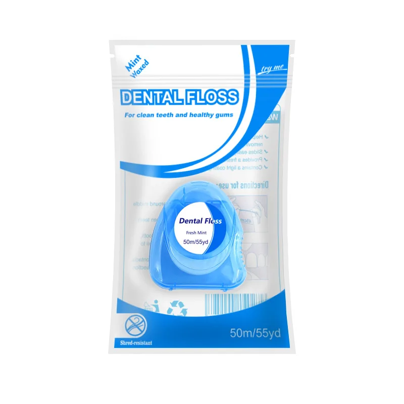 50m Nylon Bamboo Charcoal Vegan Eco Friendly Mint Flavor Dental Floss from china manufacturer