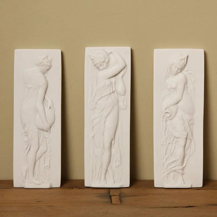 Classic Wall Decor White Marble Religious Pieta Relief