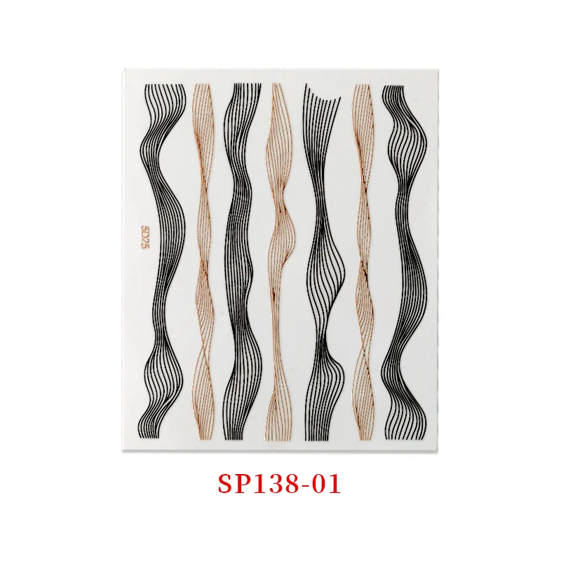 Wholesale Ultra Thin Nail Sticker Metal Strip Tape 3D Adhesive Stripe Line DIY Nail Sticker