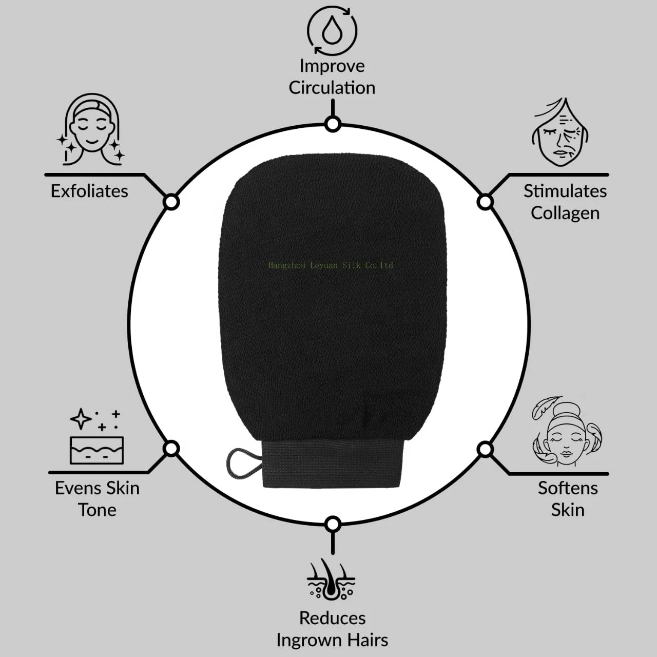 Eco-friendly Exfoliating Bath Gloves Dry Skin Healthy Glowing Skin Body Beauty Care Accessory, Beauty Care Viscose Bath Glove