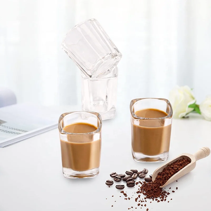 6-Pack Shot Glasses Set Cool Shot Glasses 2 oz Tequila Shot Glasses with Heavy Base