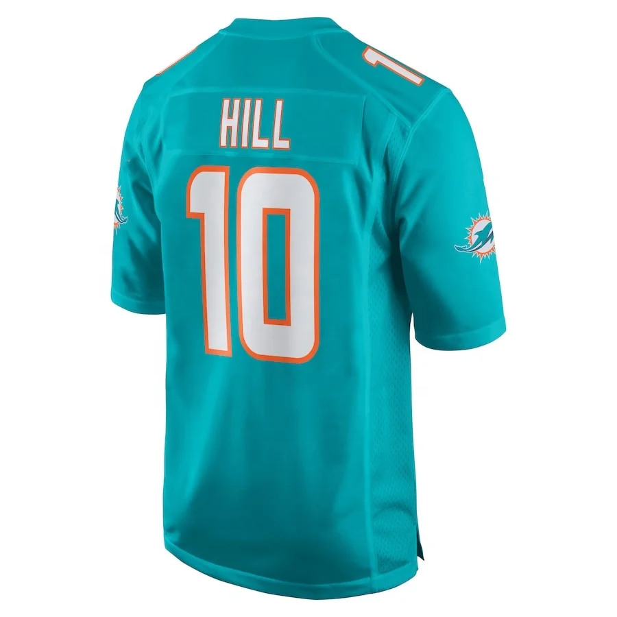 Custom Miami City Team Club Uniform Stitched American Football Jersey Dolphin Aqua Game 1 Tagovailoa 13 Marino 17 Waddl e