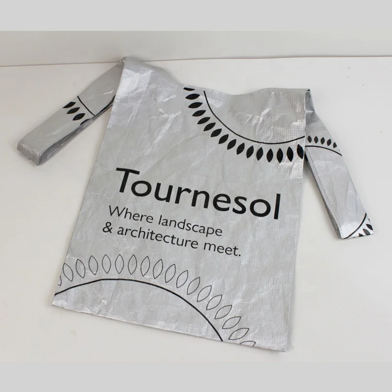 Foldable large capacity custom logo dupont paper shopping vest bag tyvek t-shirt tote bag