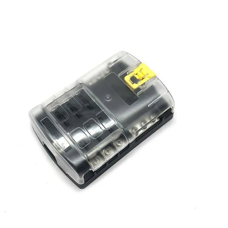 ATC/ATO Blade Fuse Block Waterproof  6 Circuit with Cover 32V 6 Way Fuse Holder Fuse Box