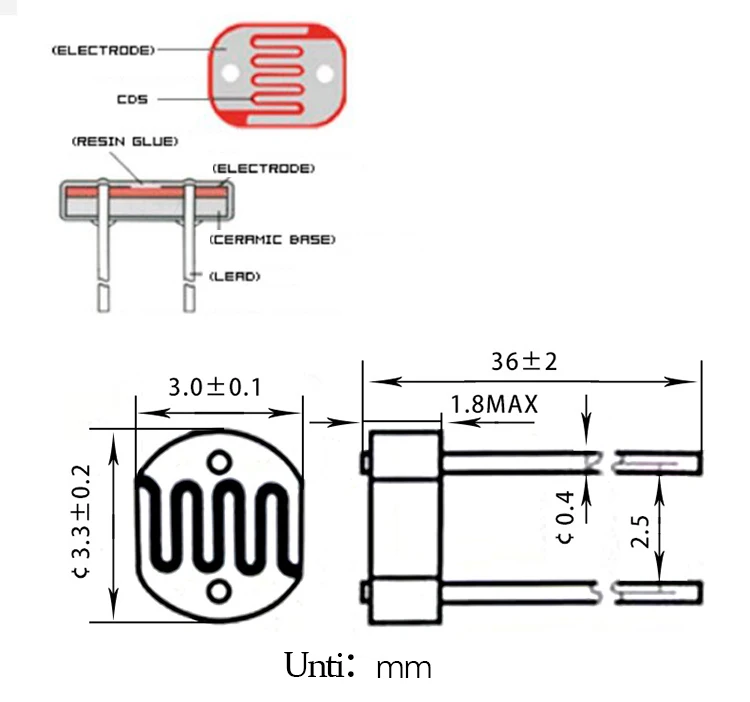 Custom size ldr photoresistor holder