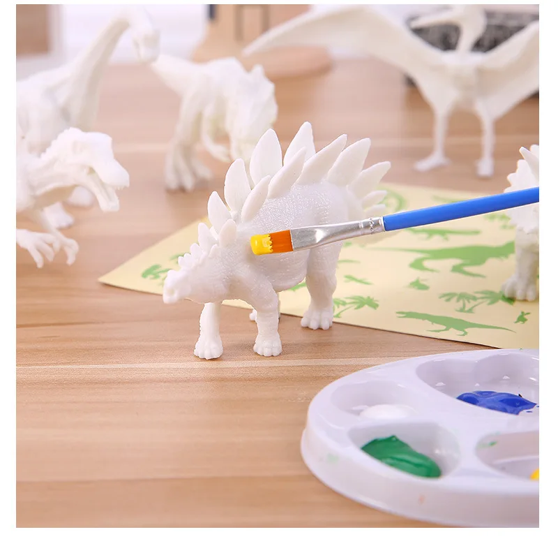 Керамические украшения вы принимаете собственное готов к использованию краски динозавра diy странные новые 3-D обои с изображением цвет имитационная модель детской одежды с возможностью креативного самостоятельного выбора между игрушка