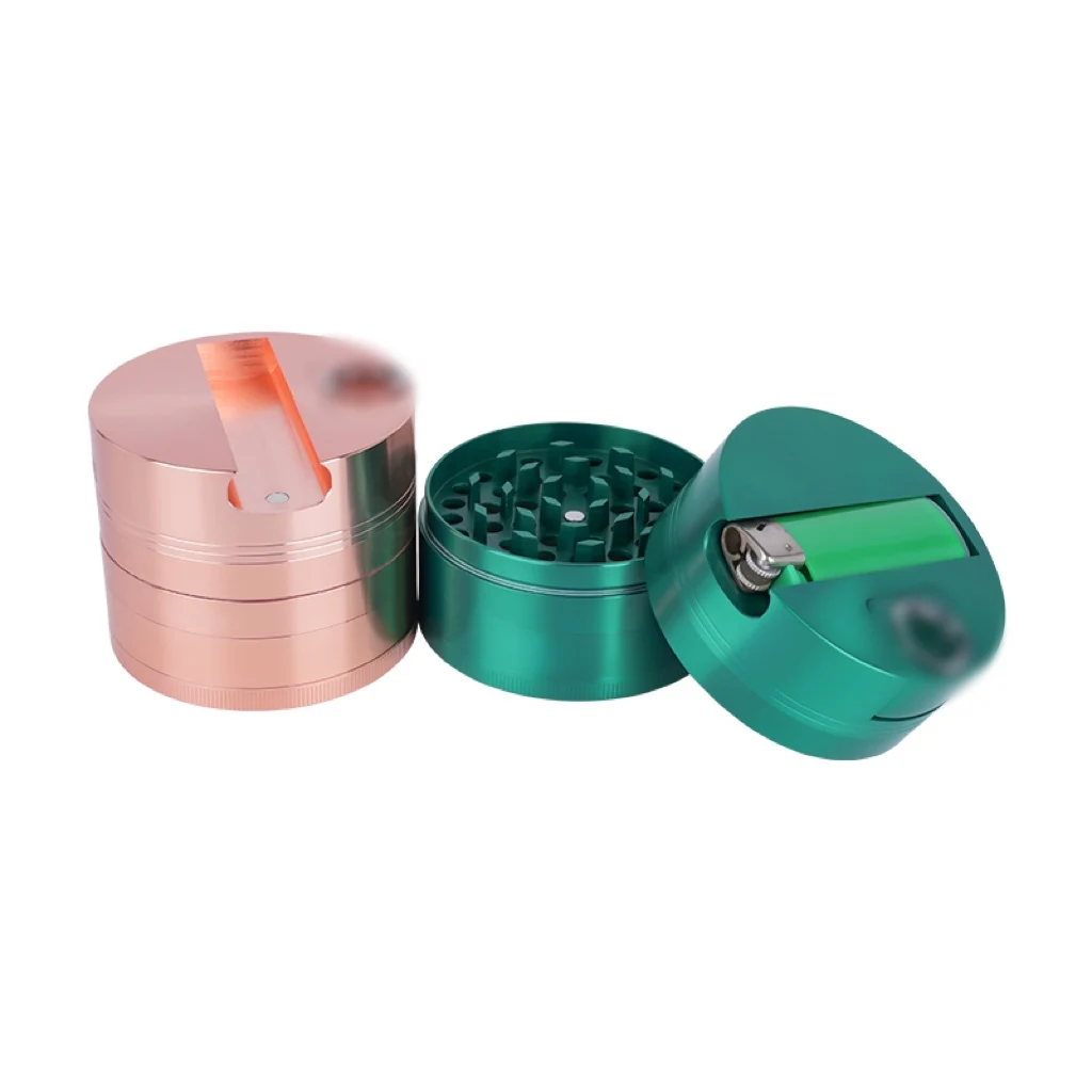 Gt Hot Sale 75mm 5 Layers Zinc Alloy Grinder For Herb Smoke Shop Supplies Tobacco Grinders With Smoke On Lid Concave