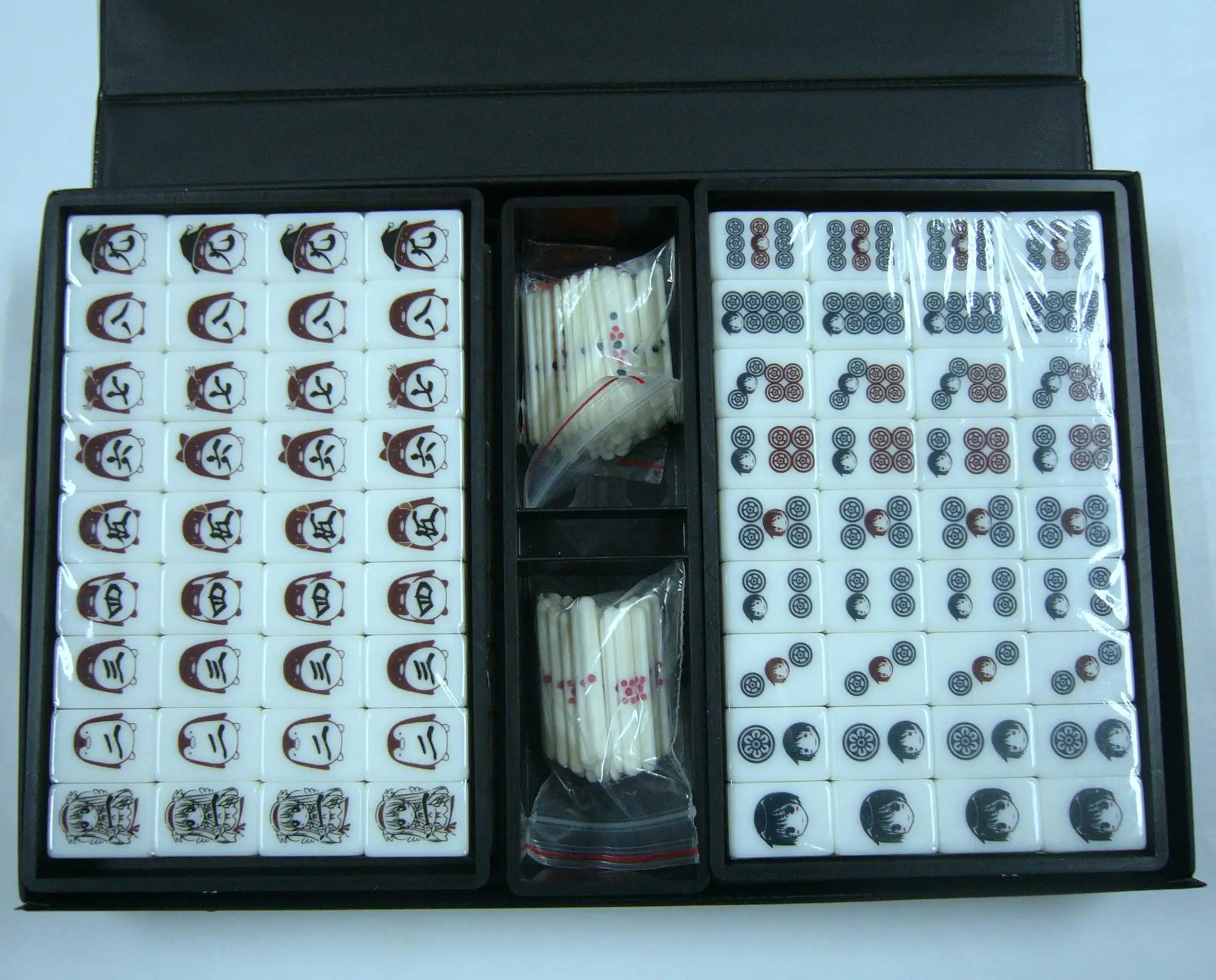 Colorful Japanese Mahjong pieces