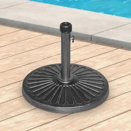 Heavy Duty Patio Resin Marble Cast Iron Plastic Water Filled Beach Garden Sun Outdoor Umbrella Parasol Base with Wheels