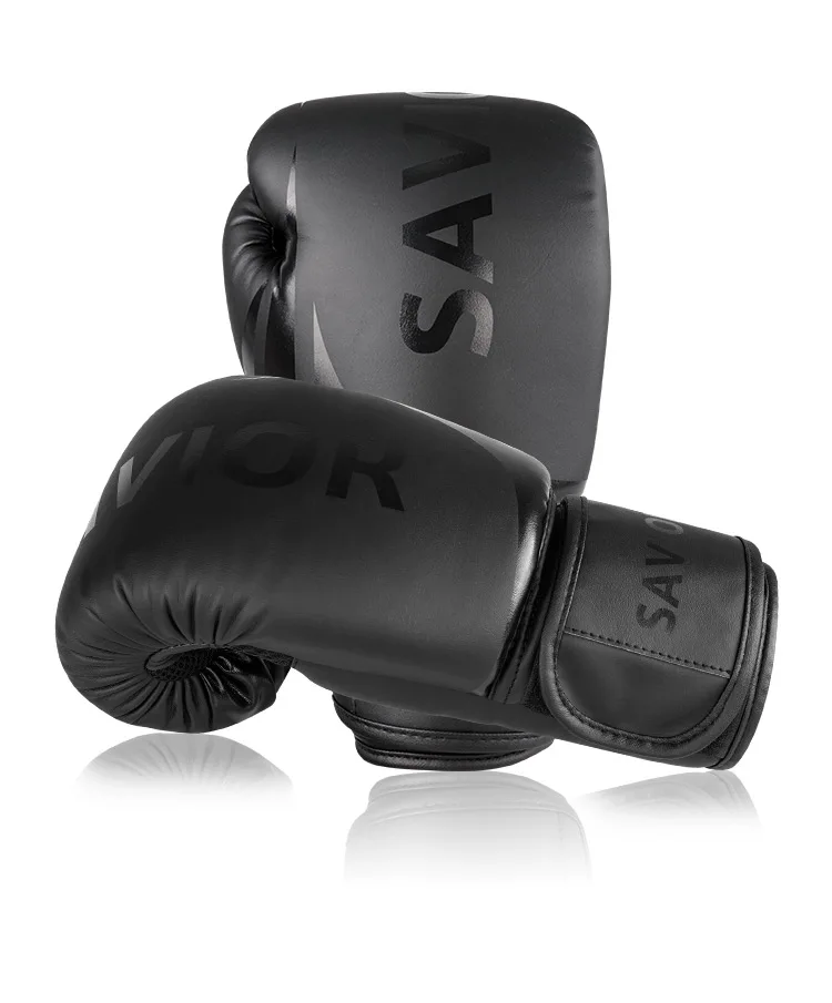 High Quality Various Sizes 8Oz 10Oz 12Oz Black Customized Pu Material Professional Training Sports Boxing Gloves
