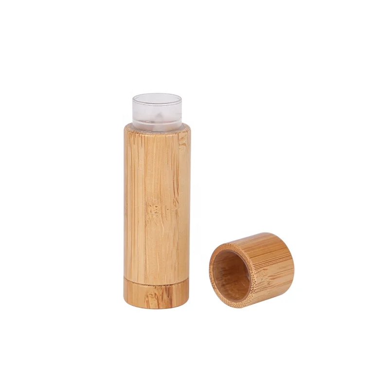 customized eco friendly lip balm packaging 5g 5ml fancy bamboo lipstick container empty lipstick tubes