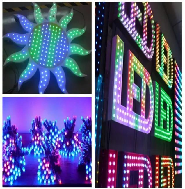 12/24 В светодиодный пиксель RGB полноцветный водонепроницаемый точечный свет для праздничных мероприятий источник украшения рождественской елки хорошая атмосфера