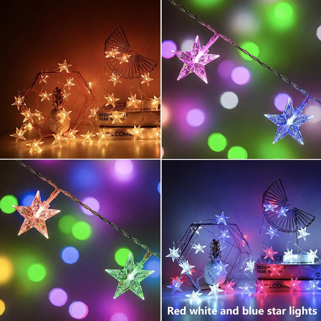 Factory outdoor led curtain decorative hanging waterproof smart bulb solar powered string lights